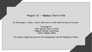 Replace Text in File | Python File Automation (Project 12)