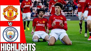 Manchester United vs Manchester City | All Goals & Highlights | U18 Premier League Cup Final
