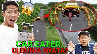 DRONE MENANGKAP NAMPAK CAR EATER DIDUNIA NYATA?! BIAN NANGIS DIBAWA PERGI! | Mikael TubeHD