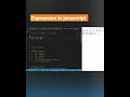 #shorts What is Expression in Javascript #javascript #expression #shortvideo