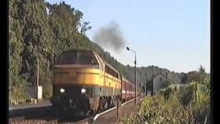 SNCB canoe trains at Anseremme 10 08 97 Pt 1