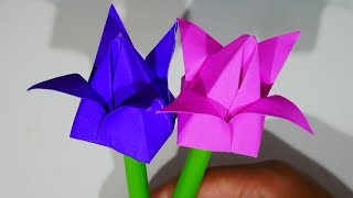 พับดอกบัว ง่ายๆ สีสันสดใส How to fold lotus (มีเสียงพูดอธิบายทุกขั้นตอน)