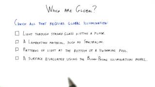 Which are Global? - Interactive 3D Graphics