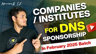 Companies/Institutes for DNS Sponsorship in February 2025 Batch | MarineR Sk