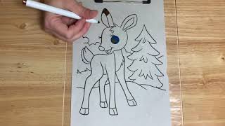 How To Color Bambi / Markers