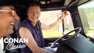 Conan Goes To Trucking School | Late Night with Conan O’Brien