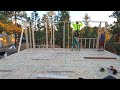 The Framing Continues... Building A Giant Tarp Fort | 24x24 Off Grid Cabin Build