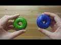 rainbow donut clay cracking compilation 2 천사점토 무지개 도넛 점토 부수기 위주로 편집