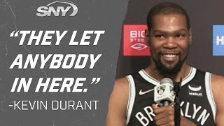 Kevin Durant's full Q&A with David Letterman at Nets Media Day | Nets News Conference | SNY
