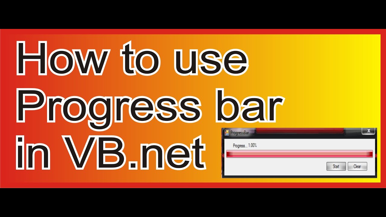 Progress Bar VB.net - YouTube