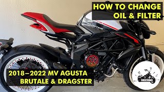 How to change the oil and filter for MV Agusta Brutale & Dragster