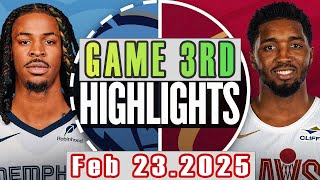 Cleveland Cavaliers VS Memphis Grizzlies Game 3rd Highlights Feb 23,2025 NBA Season 2024-25