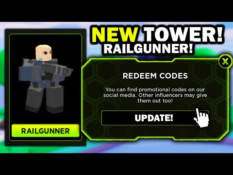 *NEW* RAILGUNNER TOWER & CODE!! Tower Defense X Roblox