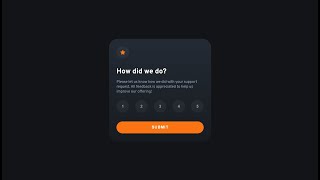 Interactive rating component using HTML, CSS, JavaScript | Time lapse
