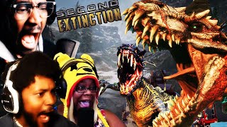 THEY LET DINOSAURS EAT MY BUTT MEAT! w/ AyChristeneGames CoryxKenshin | SECOND EXTINCTION