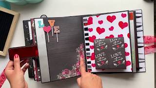 8x10 Love Scrapbook | Interactive Album | Mini Album | Dress My Craft | Craftastique | Gift For Him