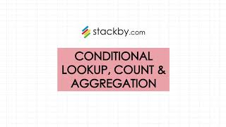 Conditional Lookup, Count & Aggregation