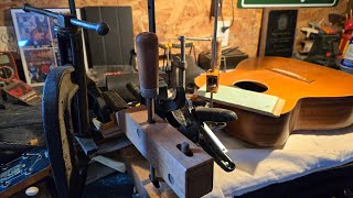 Guitar repair.  pt.2 Old Harmony acoustic gets adjustable truss rod installed. laid back 2025