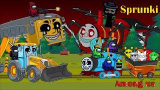 Choo Choo Charles Chases Thomas The Train Ft. Among Us And SPRUNKI || Incredibox sprunki animation