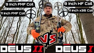 Xp Deus 2 VS Xp Deus1!Тест порівняння  на глибину в різних комплектаціях.