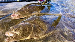 豪快バイト　サーフのヒラメ釣り