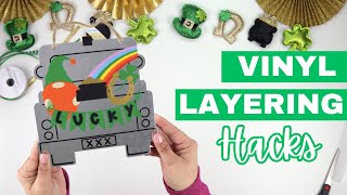 Vinyl Layering Hacks: Cricut Tips \u0026 Tricks for Applying Multiple Vinyl Colors + Parchment Paper Hack