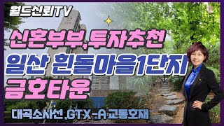 일산동구 흰돌마을1단지 금호타운아파트.갭투,신혼부부추천_월드신뢰 TV_안순옥 공인중개사_is123