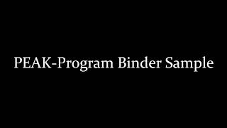 PEAK-Program: Book Sample
