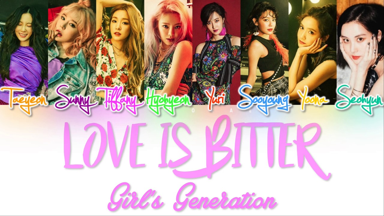 Girl's Generation (소녀시대) – Love Is Bitter Color Coded Lyrics HAN/ROM ...