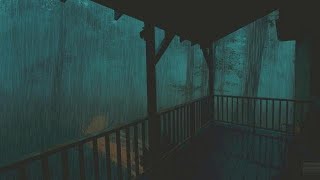 EXTREME Rain & Thunder in Hidden House inside the Forest-Rain Sounds for Sleep