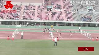 第77回広島県高等学校総合体育大会男子110mH決勝