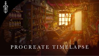 Fantasy Thrift Store // Procreate Timelapse // Concept Art