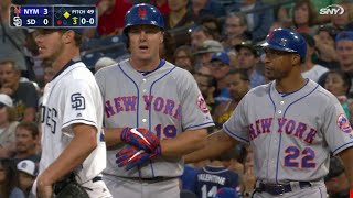 NYM@SD: Bruce bounces an RBI single to right field