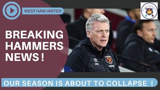 WEST HAM BREAKING NEWS ! SEASON ABOUT TO COLLAPSE ! #WHUFC #COYI #WESTHAM #AFTV