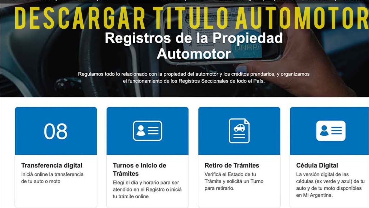 DESCARGAR TITULO DIGITAL AUTOMOTOR / MOTOS FACIL!! - YouTube