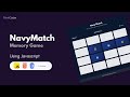Build a Memory Game Using HTML, CSS & JavaScript | Full Project Tutorial for Beginners #coding