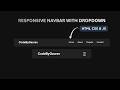 Create Responsive Navbar with Dropdown using HTML CSS 🔥