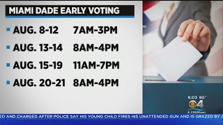 In-person early voting for August primary underway in Miami-Dade
