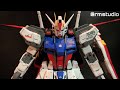 MG 1/100 AILE STRIKE GUNDAM Speed Paint build Review