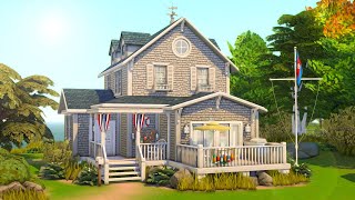 I 💓 New England beach houses...(Sims 4 Speed Build)