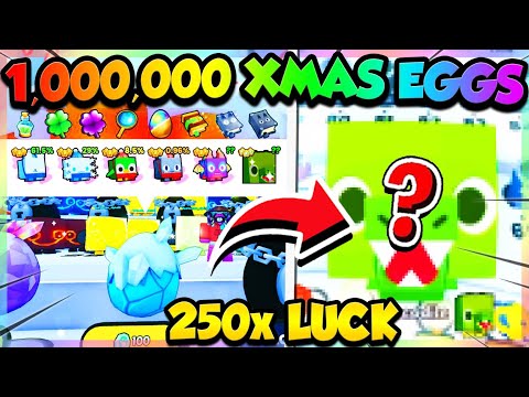 (250x LUCK) HATCHING 1,000,000 CHRISTMAS EGGS & I GOT THIS in PET SIMULATOR 99!! (Roblox)