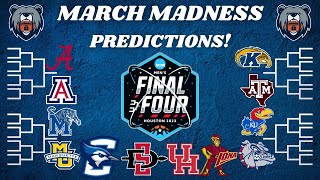 2023 MARCH MADNESS TOURNAMENT PREDICTIONS! | Full Bracket Picks