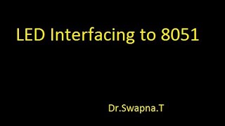 LED interfacing to 8051