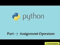 Assignment Operators | Python Tutorial