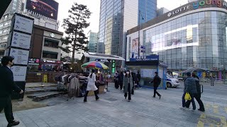 Walking from Myeongdong to Namdaemun Market in Seoul, South Korea