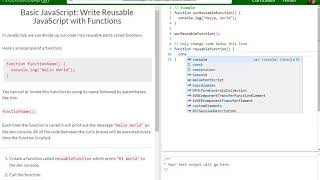 Basic JavaScript Write Reusable JavaScript with Functions free code camp Dani