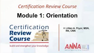 Certification Review Course Orientation Preview