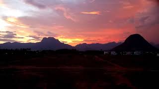 Western Ghats Mountain and Colourful Sky | View from Vallioor | Nature