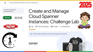 Create and Manage Cloud Spanner Instances: Challenge Lab | GSP381