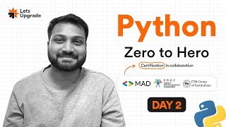 Day 2 | Data Types & Operators | Python Programming Essentials Bootcamp (5 Days)